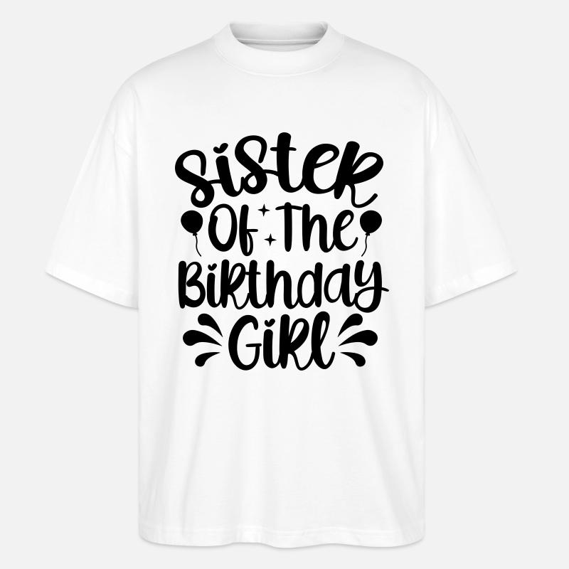 Birthday Queen 4 Joyeux anniversaire - T-shirt bio Blaster 2.0 coupe oversize Stanley/Stella Unisexe - blanc