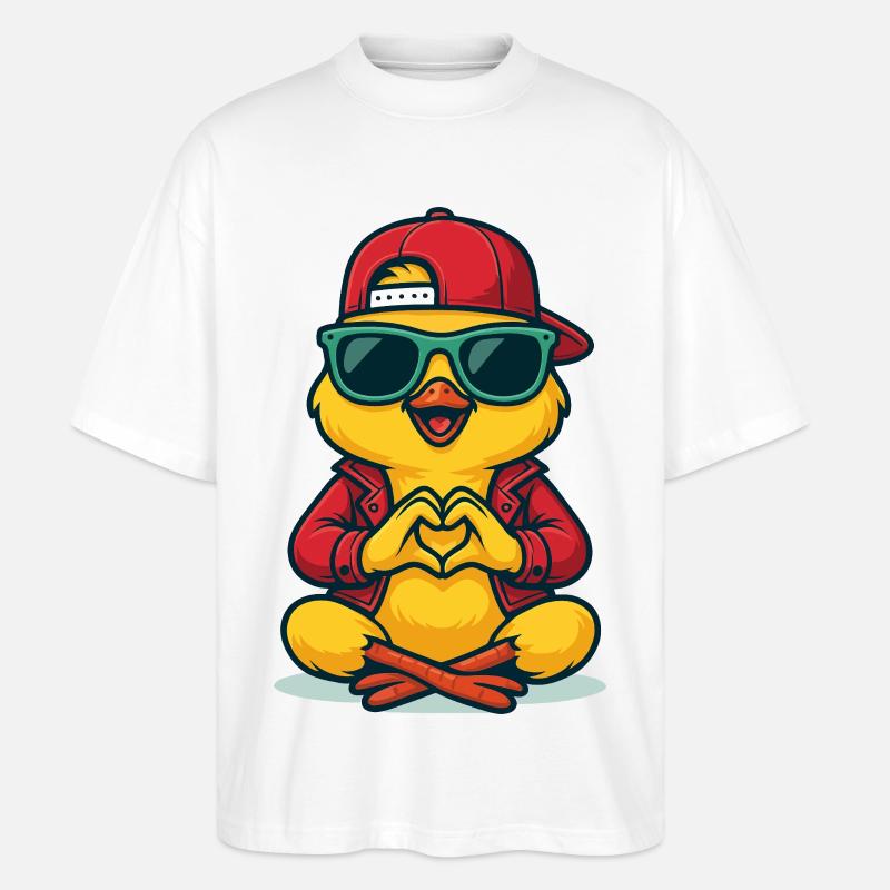 Chill Heart Chick - Stanley/Stella Oversized Unisex Bio T-Shirt Blaster 2.0 - Weiß