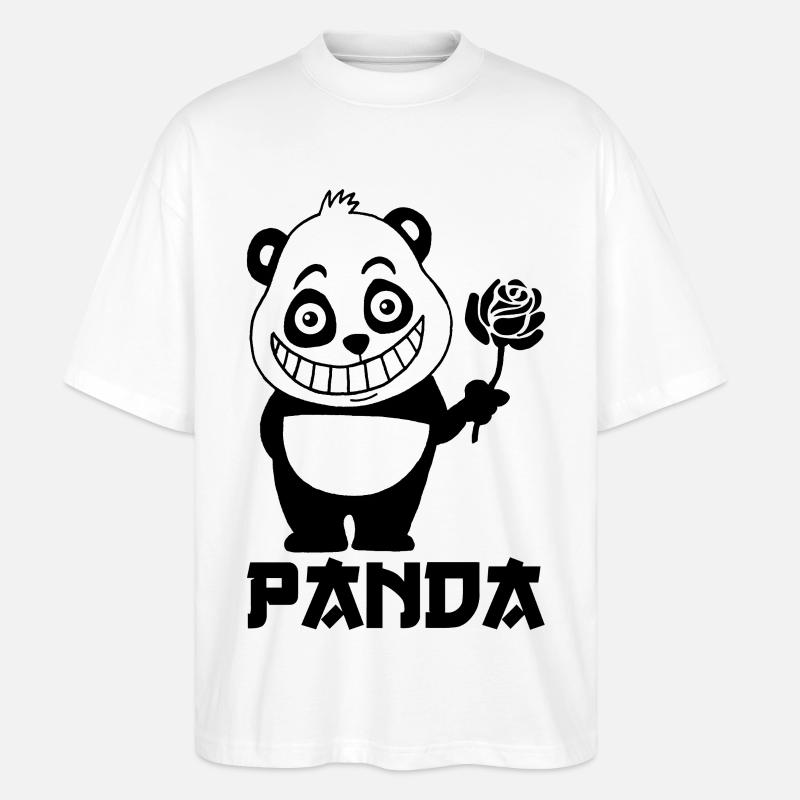 Niedlicher Panda - Stanley/Stella Oversized Unisex Bio T-Shirt Blaster 2.0 - Weiß