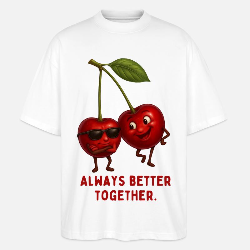 Couple Cherry – Fort Ensemble - T-shirt bio Blaster 2.0 coupe oversize Stanley/Stella Unisexe - blanc