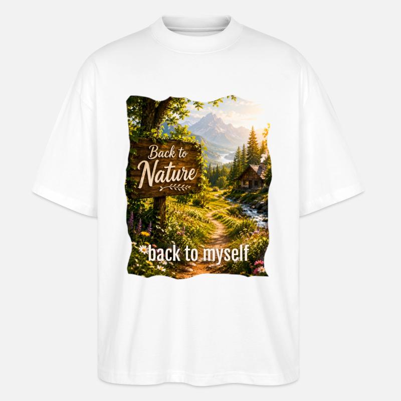 Retour à la nature à moi-même - T-shirt bio Blaster 2.0 coupe oversize Stanley/Stella Unisexe - blanc