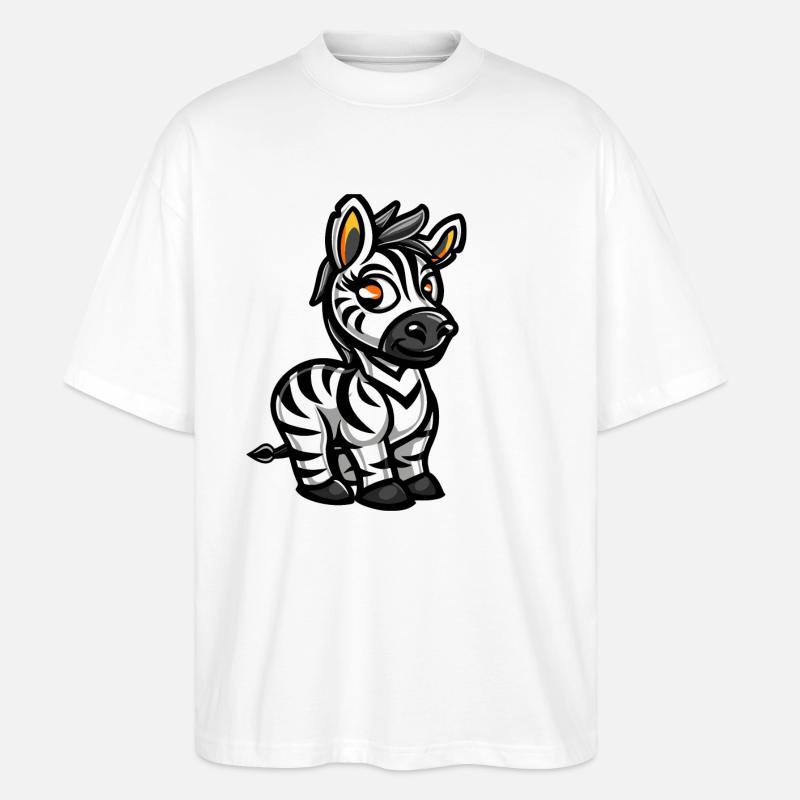 Zebra Comic - Stanley/Stella Oversized Unisex Organic T-shirt Blaster 2.0 - white