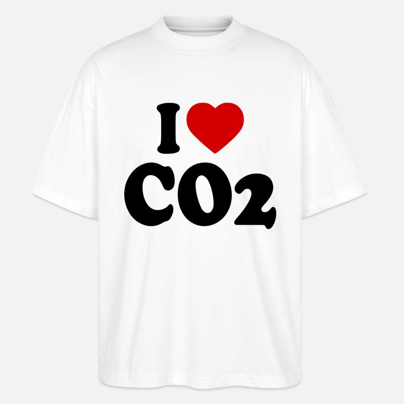 I love co2 - Stanley/Stella Oversized Unisex Bio T-Shirt Blaster 2.0 - Weiß