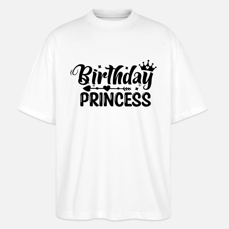 Birthday Queen 9 Joyeux anniversaire - T-shirt bio Blaster 2.0 coupe oversize Stanley/Stella Unisexe - blanc