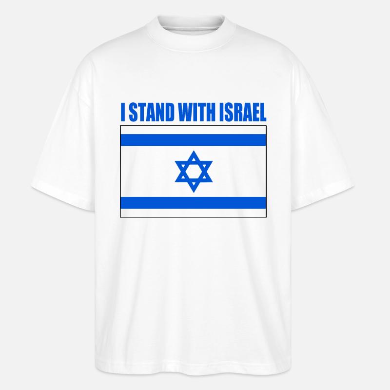 I stand with israel - T-shirt bio Blaster 2.0 coupe oversize Stanley/Stella Unisexe - blanc