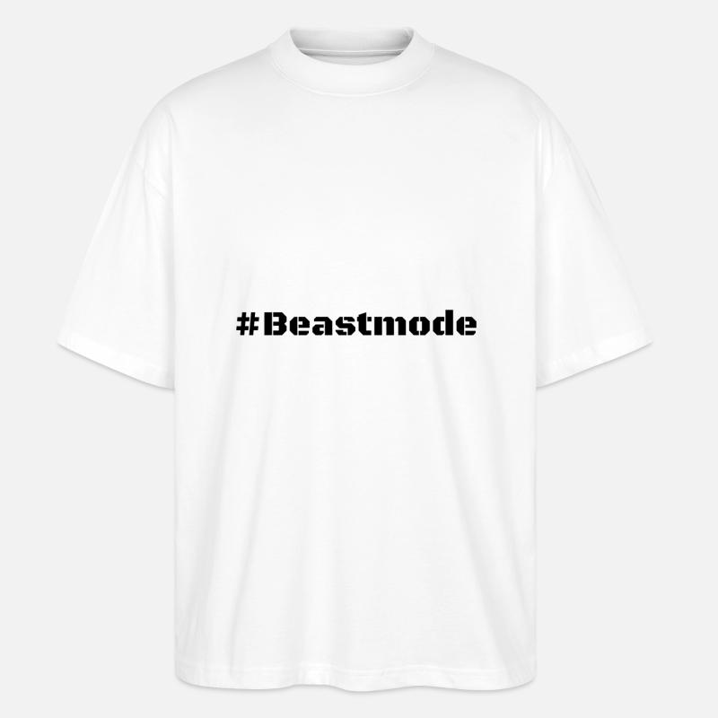 #Beastmode - Stanley/Stella Oversized Unisex Bio T-Shirt Blaster 2.0 - Weiß