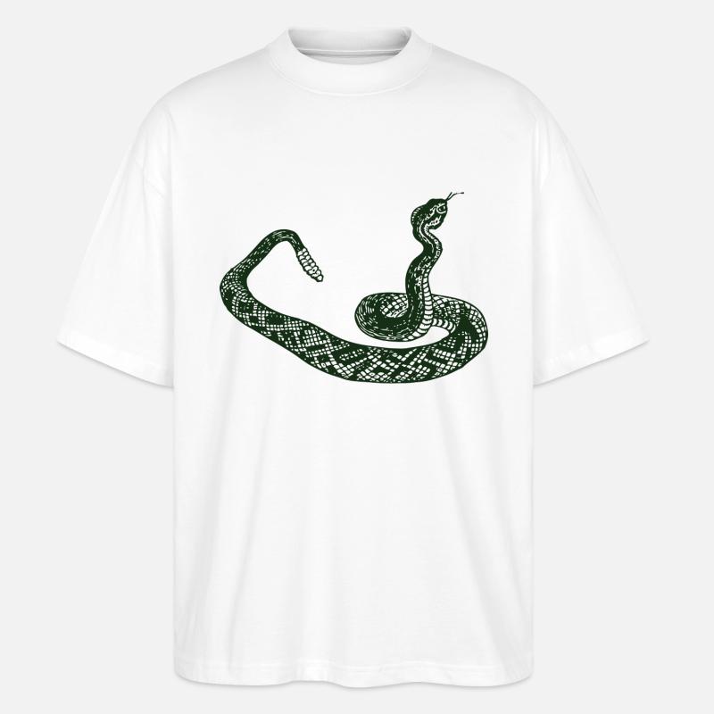 Klapperschlange - Stanley/Stella Oversized Unisex Bio T-Shirt Blaster 2.0 - Weiß
