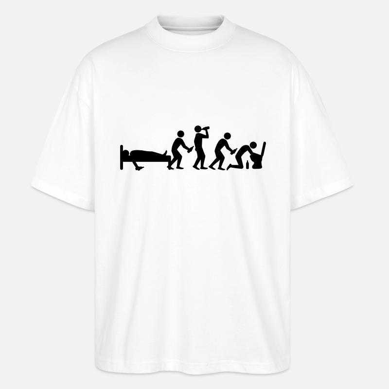 hangover_evolution - Stanley/Stella Oversized Unisex Organic T-shirt Blaster 2.0 - white