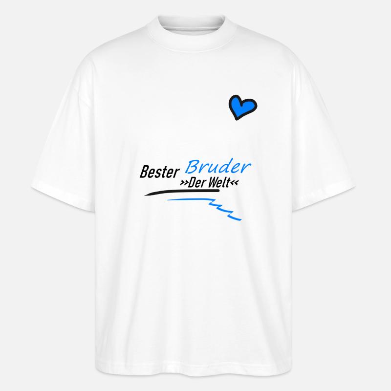 Bester Bruder - Stanley/Stella Oversized Unisex Bio T-Shirt Blaster 2.0 - Weiß