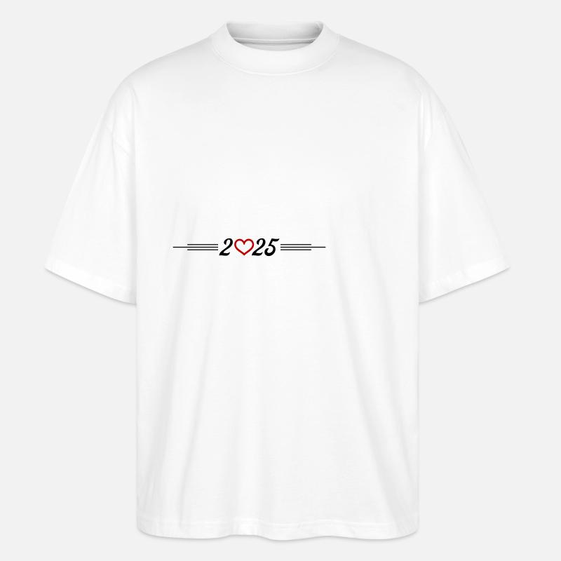 2025 Herz - Stanley/Stella Oversized Unisex Bio T-Shirt Blaster 2.0 - Weiß
