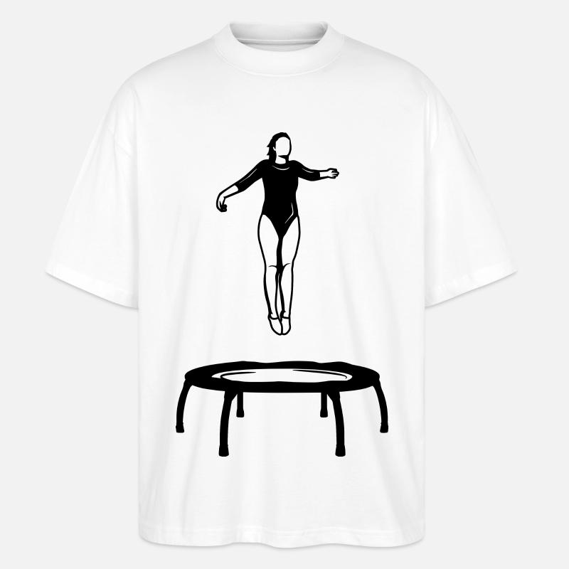Trampolin Mädchen - Stanley/Stella Oversized Unisex Bio T-Shirt Blaster 2.0 - Weiß
