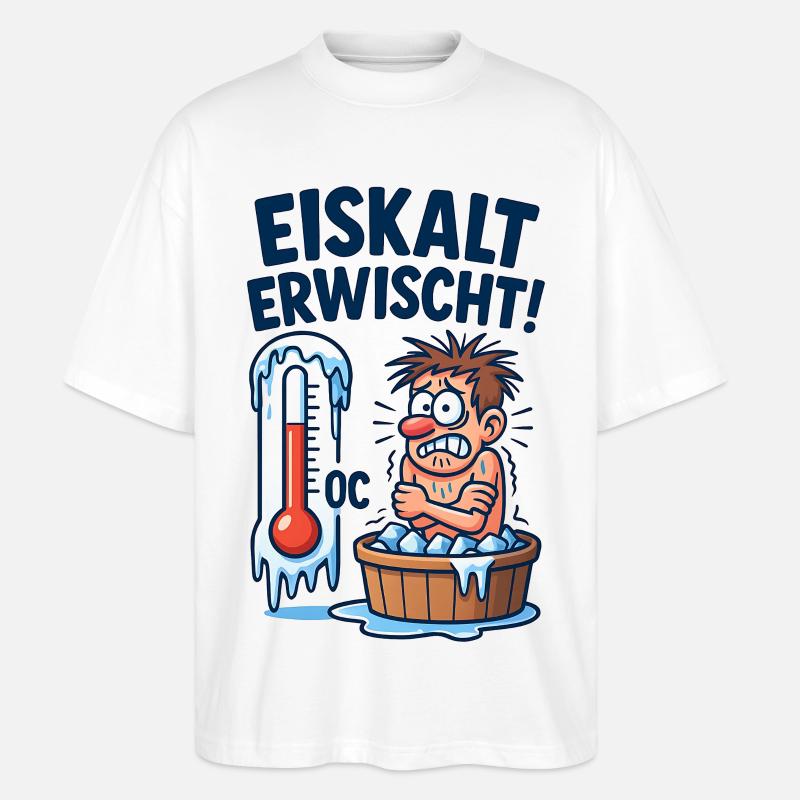 Eiskalt Erwischt Eisbaden  - Stanley/Stella Oversized Unisex Bio T-Shirt Blaster 2.0 - Weiß