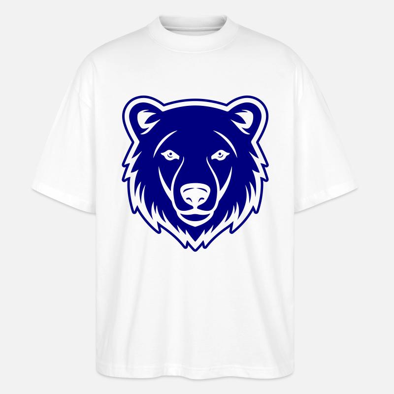 Eisbär Kopf Polar bär - Stanley/Stella Oversized Unisex Bio T-Shirt Blaster 2.0 - Weiß