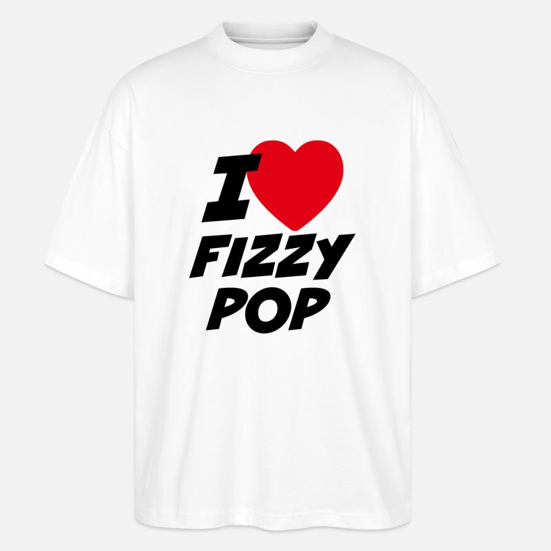 Ich liebe Fizzy Pop - Stanley/Stella Oversized Unisex Bio T-Shirt Blaster 2.0 - Weiß