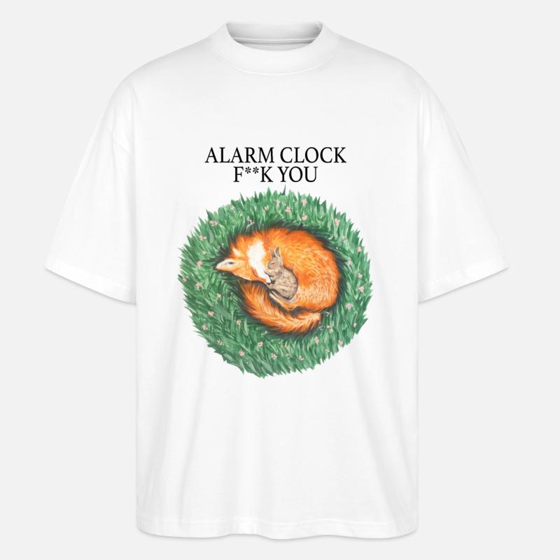 Fuchs und Hase schlafen friedlich - Stanley/Stella Oversized Unisex Bio T-Shirt Blaster 2.0 - Weiß