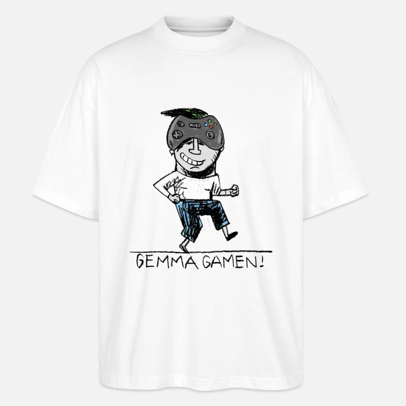 #spreadgaming - Stanley/Stella Oversized Unisex Bio T-Shirt Blaster 2.0 - Weiß