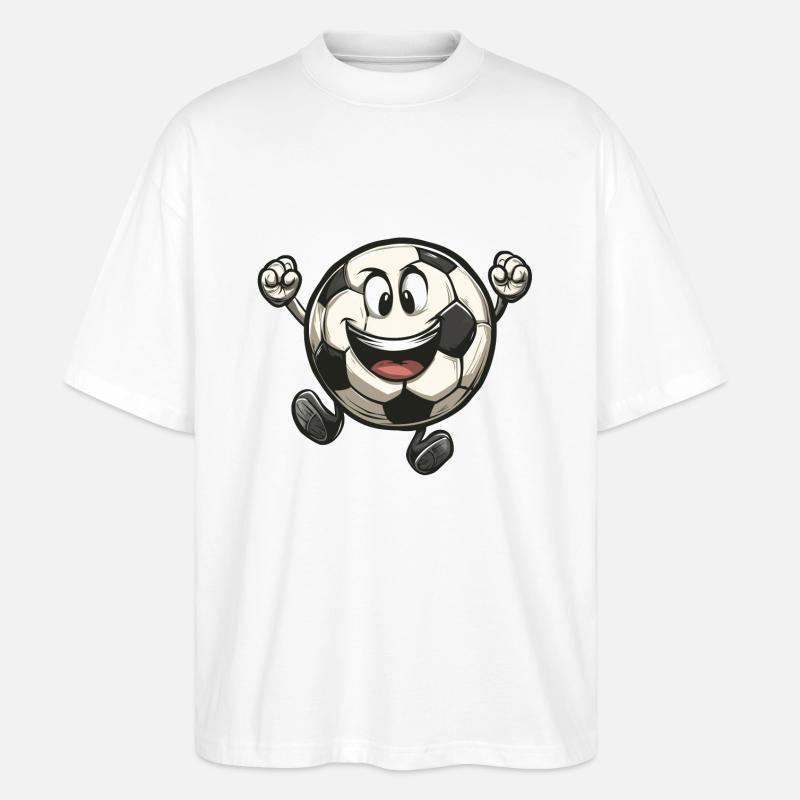 Conception de football joyeux - T-shirt bio Blaster 2.0 coupe oversize Stanley/Stella Unisexe - blanc