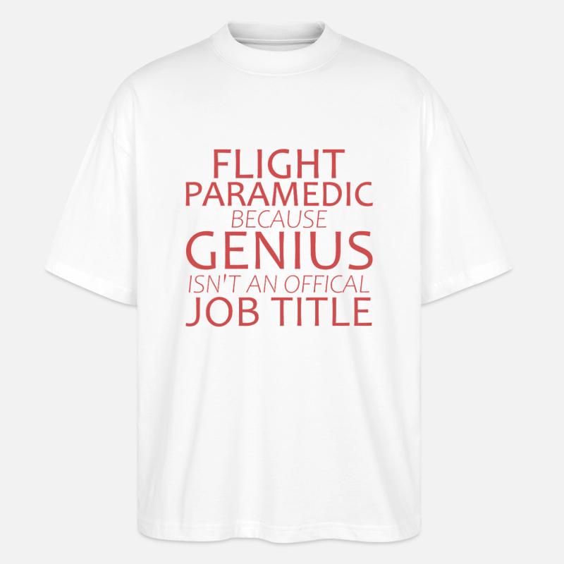 Flight Paramedic Genius Luftrettung - Stanley/Stella Oversized Unisex Bio T-Shirt Blaster 2.0 - Weiß