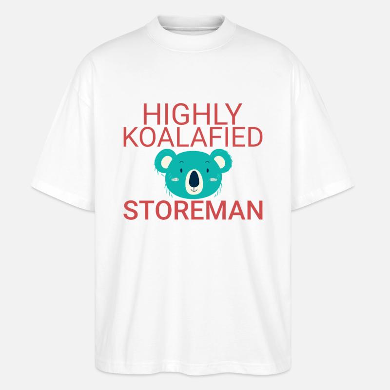 Storeman Koalafied - Stanley/Stella Oversized Unisex Bio T-Shirt Blaster 2.0 - Weiß