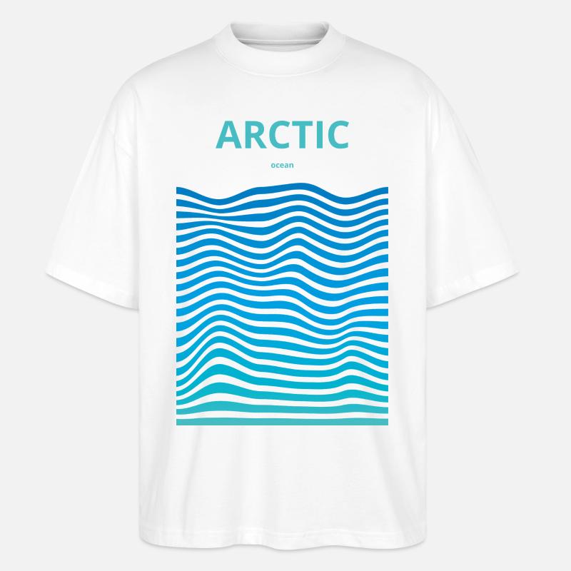 Océans dévastés : Arctique - T-shirt bio Blaster 2.0 coupe oversize Stanley/Stella Unisexe - blanc