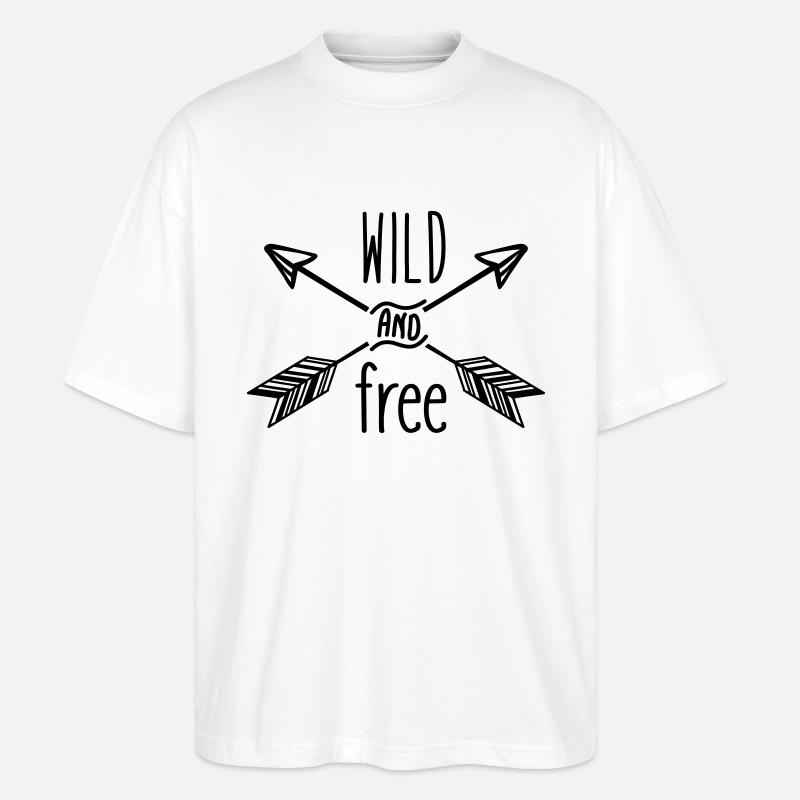AD Wild and Free - Stanley/Stella Oversized Unisex Bio T-Shirt Blaster 2.0 - Weiß
