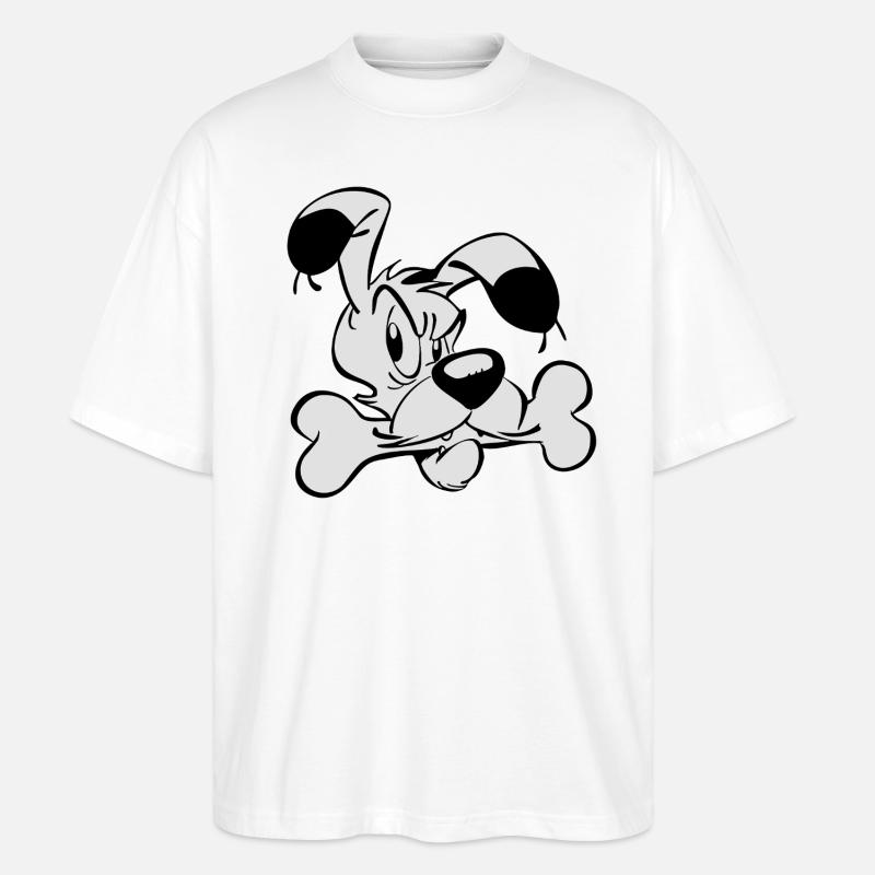 Astérix et Obélix - Idéfix Et Os - T-shirt bio Blaster 2.0 coupe oversize Stanley/Stella Unisexe - blanc