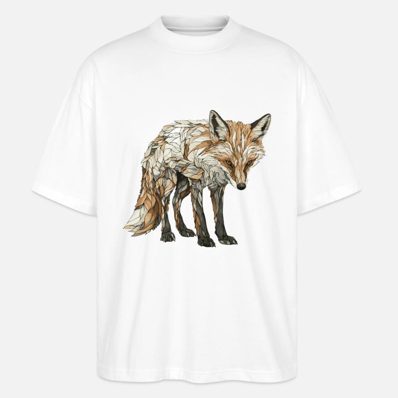 Fuchs - Stanley/Stella Oversized Unisex Bio T-Shirt Blaster 2.0 - Weiß