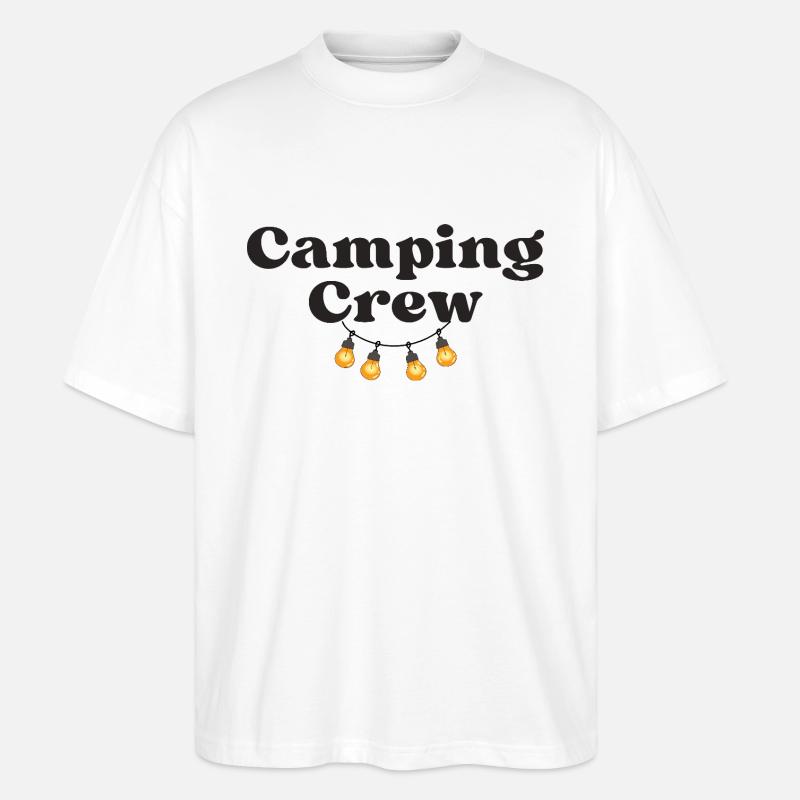 Camping Crew - Stanley/Stella Oversized Unisex Bio T-Shirt Blaster 2.0 - Weiß