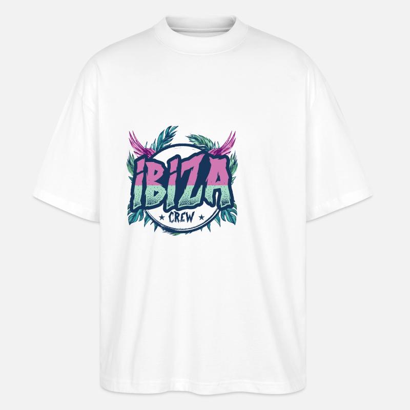 Ibiza Crew Bunt - Stanley/Stella Oversized Unisex Bio T-Shirt Blaster 2.0 - Weiß