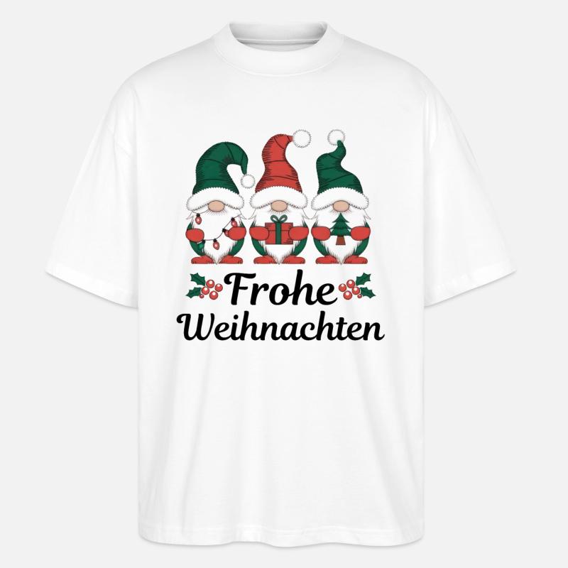 Joyeux Noël Gnomes - T-shirt bio Blaster 2.0 coupe oversize Stanley/Stella Unisexe - blanc