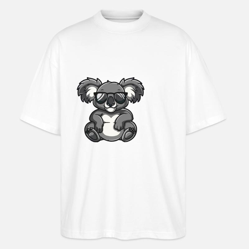 Koala Tier - Stanley/Stella Oversized Unisex Bio T-Shirt Blaster 2.0 - Weiß