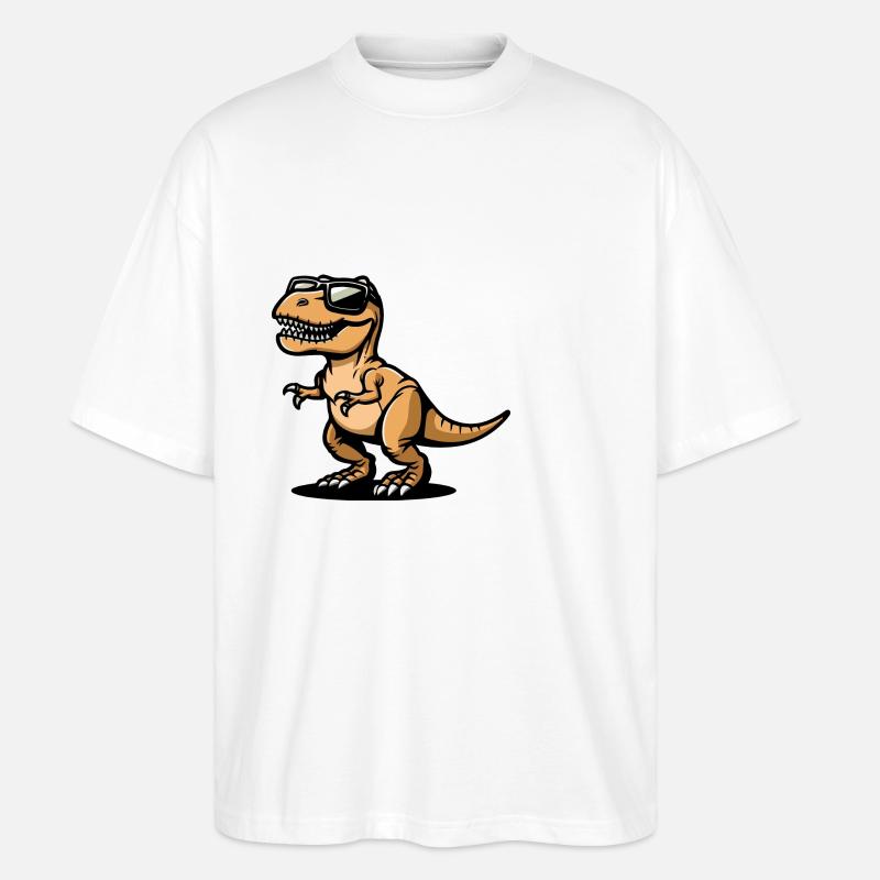 Dinosaurier T-Rex Tier - Stanley/Stella Oversized Unisex Bio T-Shirt Blaster 2.0 - Weiß