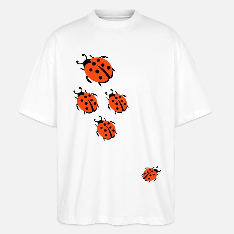 ladybug - marienkaefer - Stanley/Stella Oversized Unisex Bio T-Shirt Blaster 2.0 - Weiß