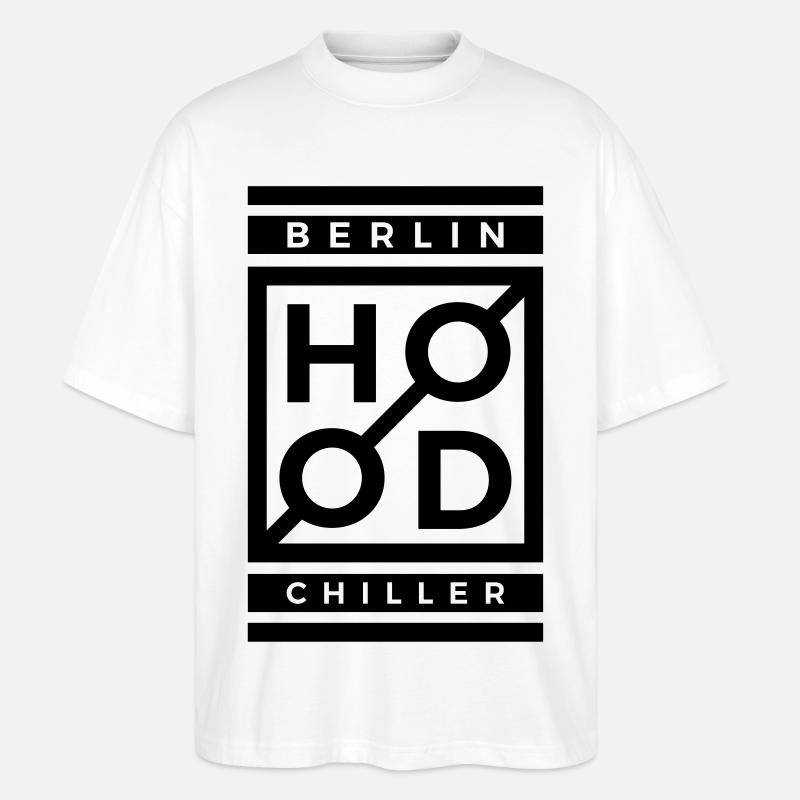 Modern Hood Chiller Berlin - Stanley/Stella Oversized Unisex Bio T-Shirt Blaster 2.0 - Weiß