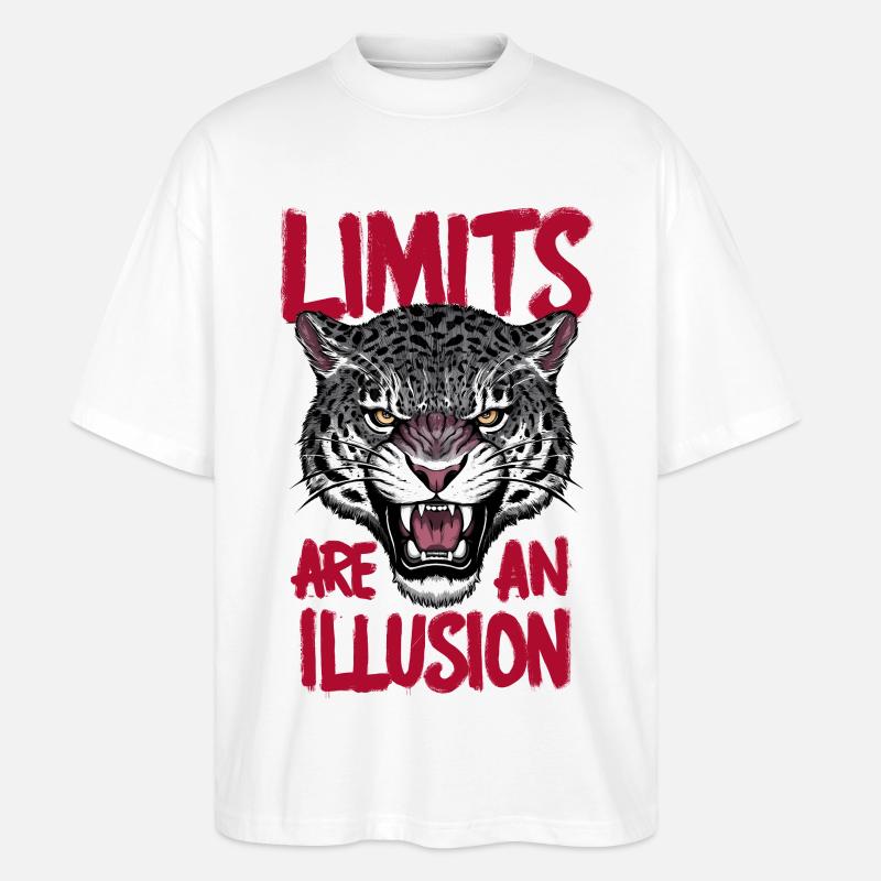 Grenzen sind eine Illusion - Stanley/Stella Oversized Unisex Bio T-Shirt Blaster 2.0 - Weiß