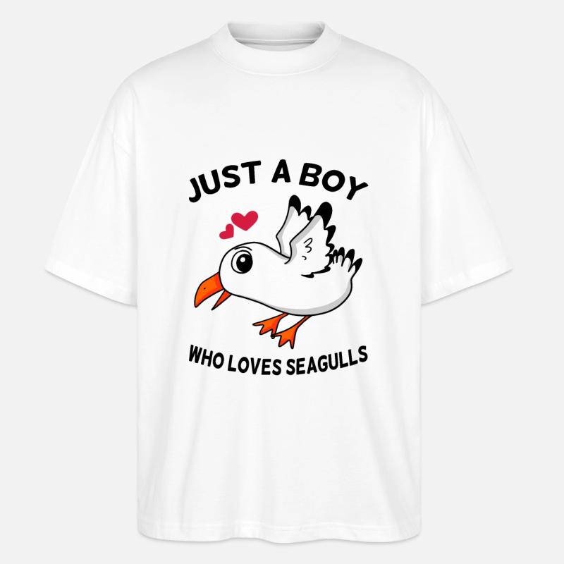 Möwe Spruch - Stanley/Stella Oversized Unisex Bio T-Shirt Blaster 2.0 - Weiß