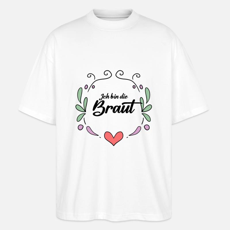 Braut - Stanley/Stella Oversized Unisex Bio T-Shirt Blaster 2.0 - Weiß
