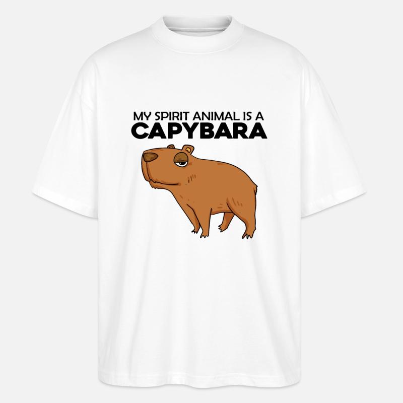 Capybara Capybara Cadeau - T-shirt bio Blaster 2.0 coupe oversize Stanley/Stella Unisexe - blanc