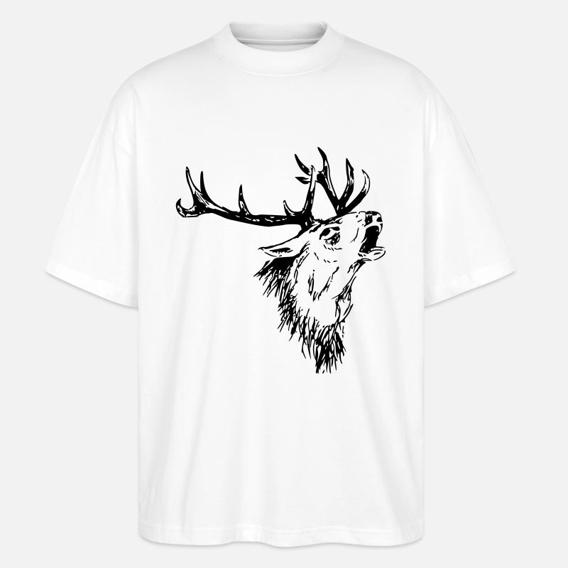 Hirsch - Stanley/Stella Oversized Unisex Bio T-Shirt Blaster 2.0 - Weiß