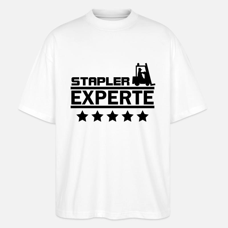 stapler experte - Stanley/Stella Oversized Unisex Bio T-Shirt Blaster 2.0 - Weiß