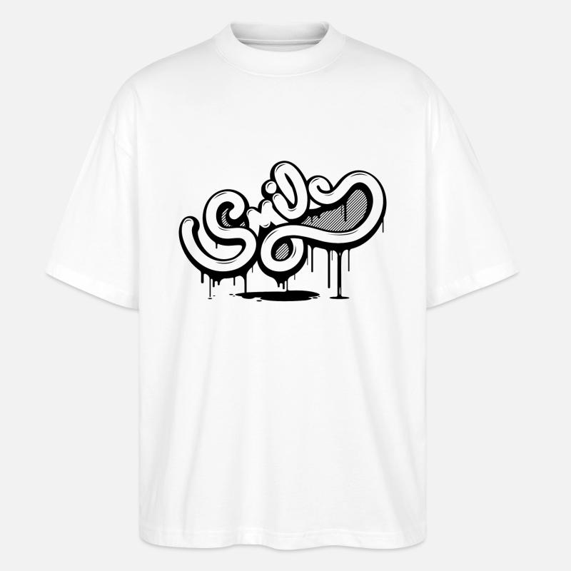 Grafitti - Stanley/Stella Oversized Unisex Bio T-Shirt Blaster 2.0 - Weiß