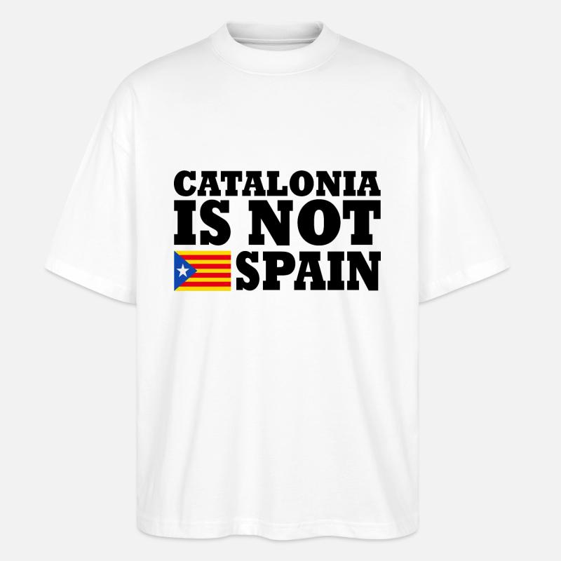 catalonia is not spain - Stanley/Stella Oversized Unisex Bio T-Shirt Blaster 2.0 - Weiß