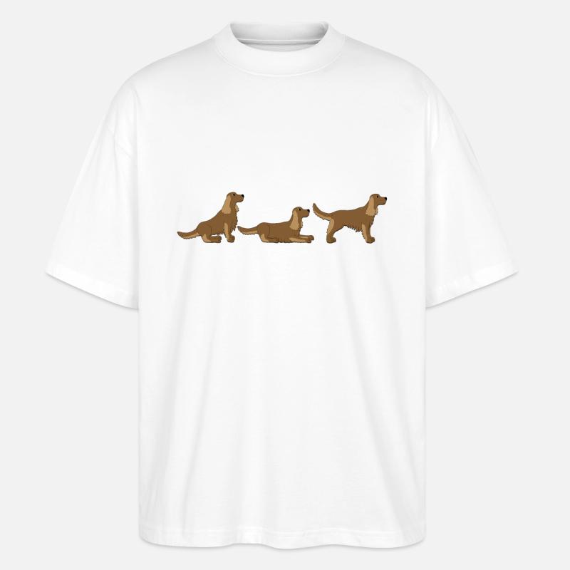 place get Cocker Spaniel - Stanley/Stella Oversized Unisex Organic T-shirt Blaster 2.0 - white