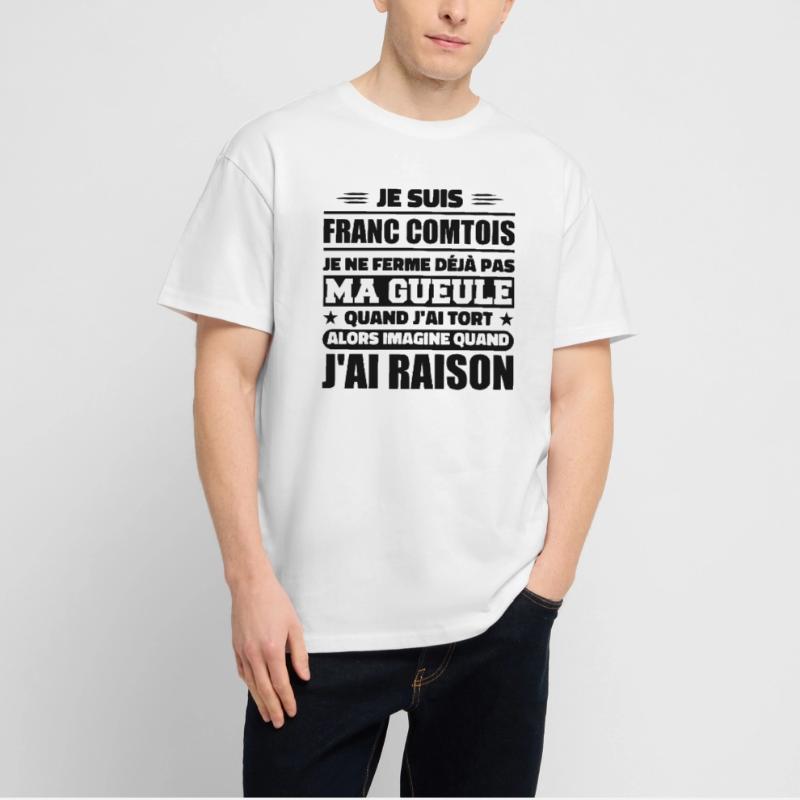 Franc comtois je ferme pas ma gueule franche comté T-shirt bio Blaster 2.0 coupe oversize Stanley/Stella Unisexe