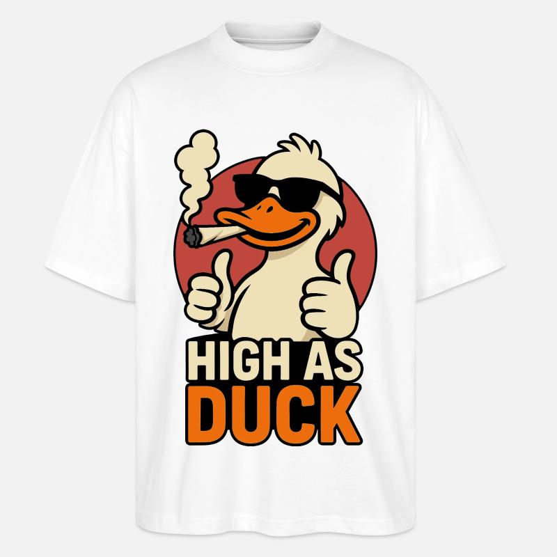 High as Duck - THC Ente - T-shirt bio Blaster 2.0 coupe oversize Stanley/Stella Unisexe - blanc