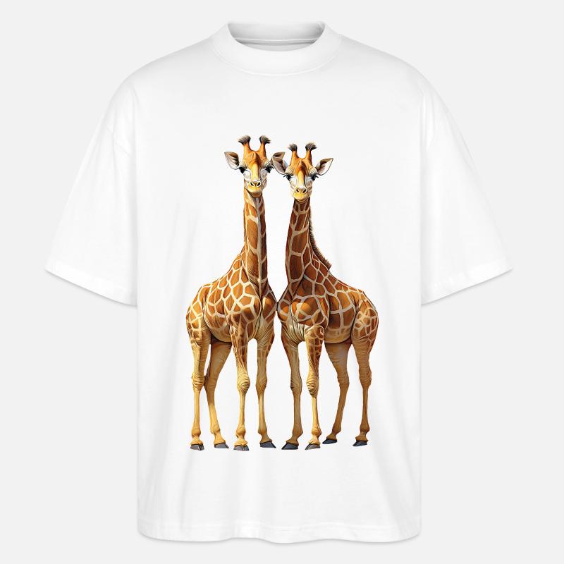 Giraffen - Stanley/Stella Oversized Unisex Bio T-Shirt Blaster 2.0 - Weiß