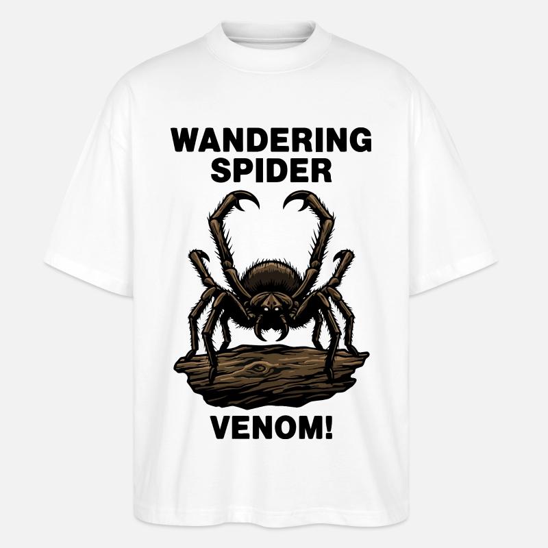 Bananenspinnen-Gift Gefahr Wandernde Spinne - Stanley/Stella Oversized Unisex Bio T-Shirt Blaster 2.0 - Weiß