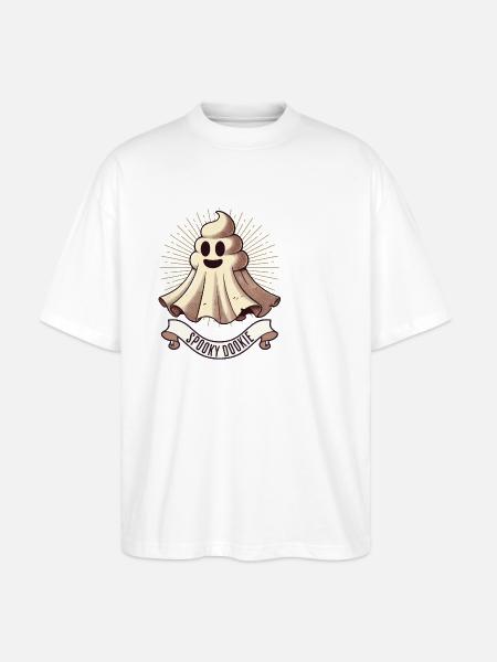 Cacca divertente mucchio di cacca fantasma cacca umoristica - Maglietta articolo ecologico Unisex vestibilità oversize Stanley/Stella Blaster 2.0 - bianco