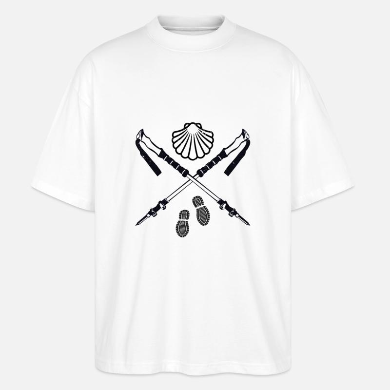 Chemin de Saint-Jacques - T-shirt bio Blaster 2.0 coupe oversize Stanley/Stella Unisexe - blanc