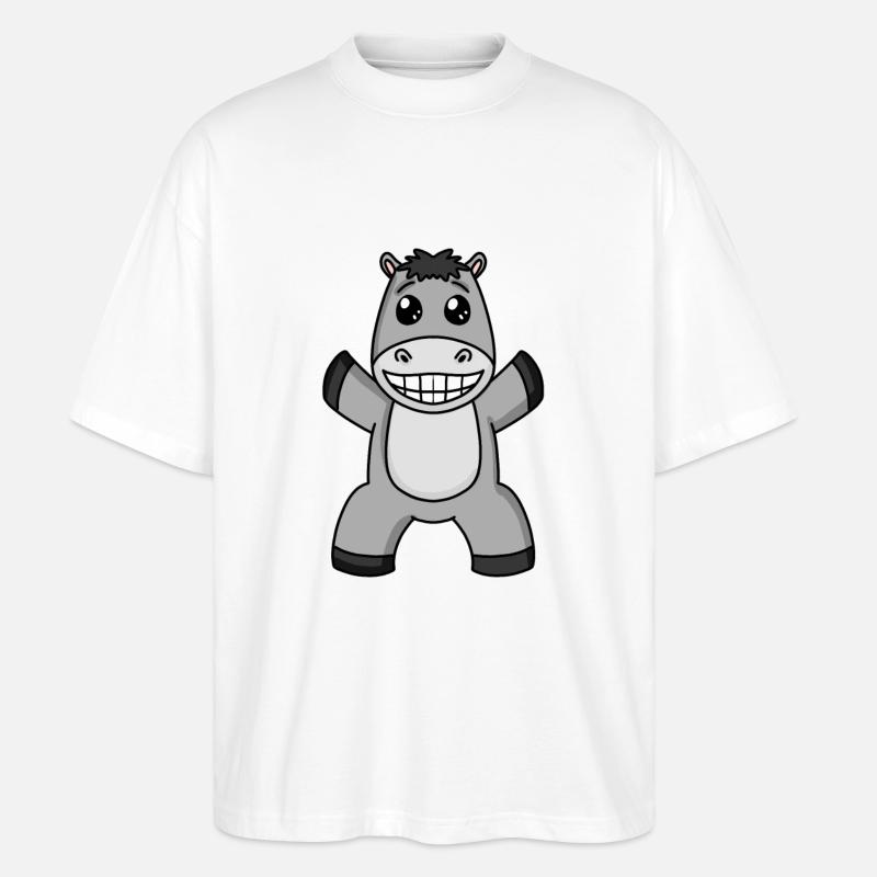 Esel - Stanley/Stella Oversized Unisex Bio T-Shirt Blaster 2.0 - Weiß